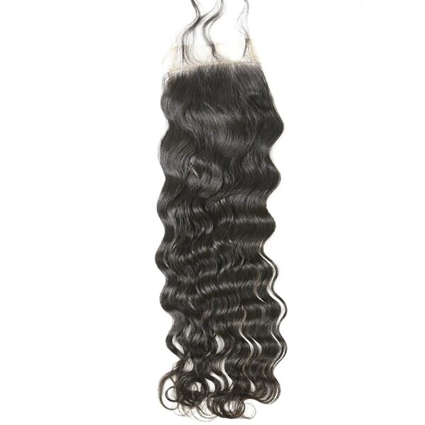 Raw Indian curly closure